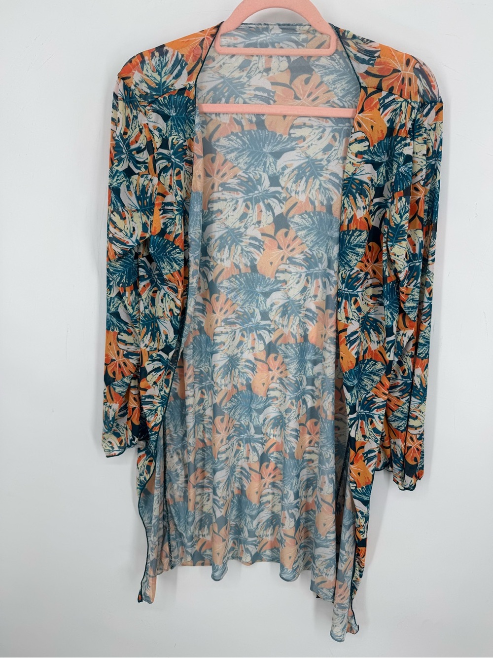 Women's Tropical Print Lightweight Cover Up Beach Resort Vacation Size Large